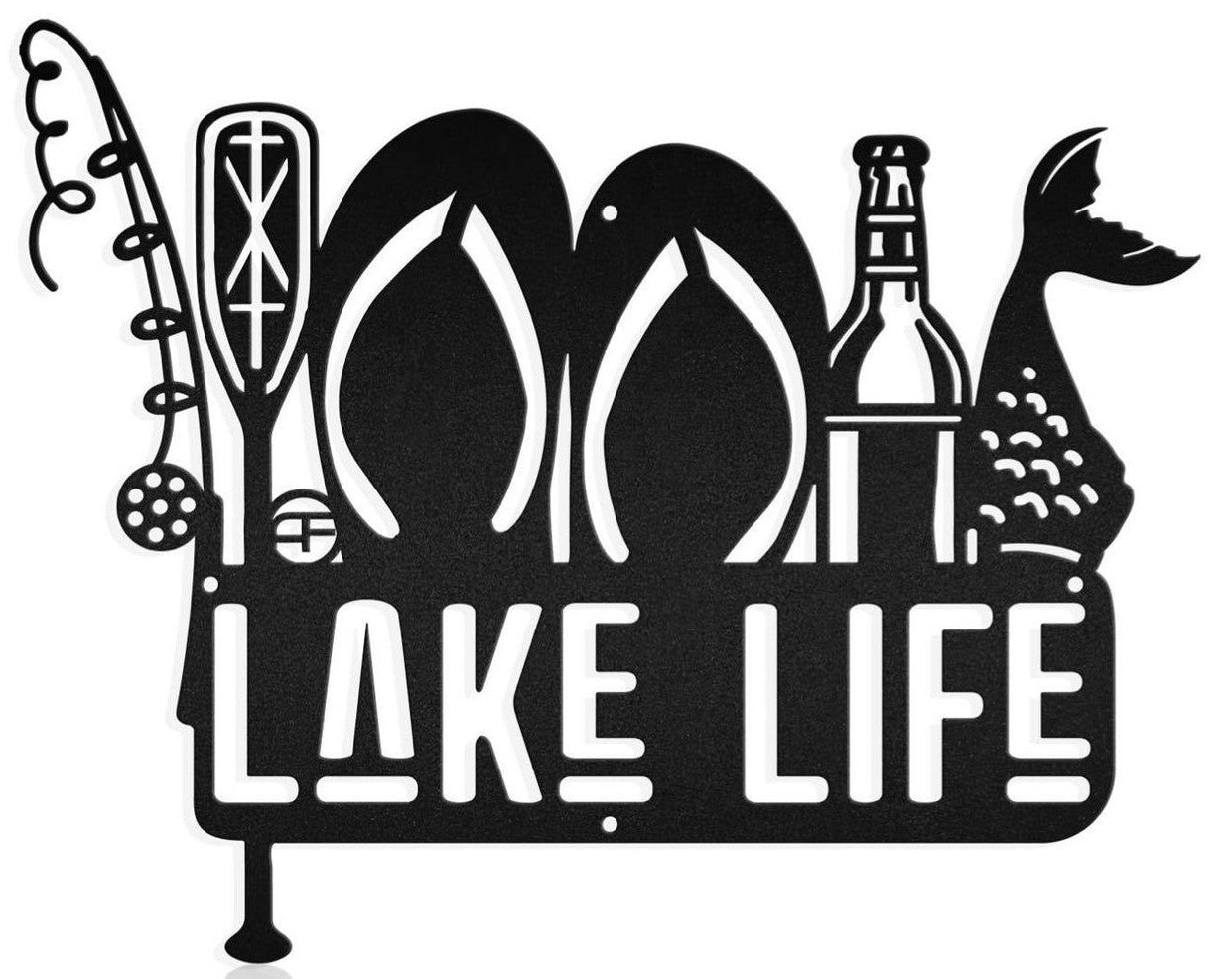 Flip Flops and Fishing Custom Sign