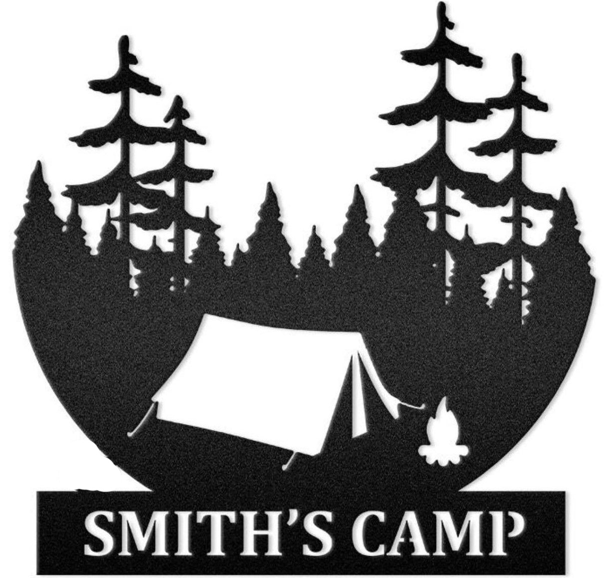 Tenting in the Woods Custom Sign