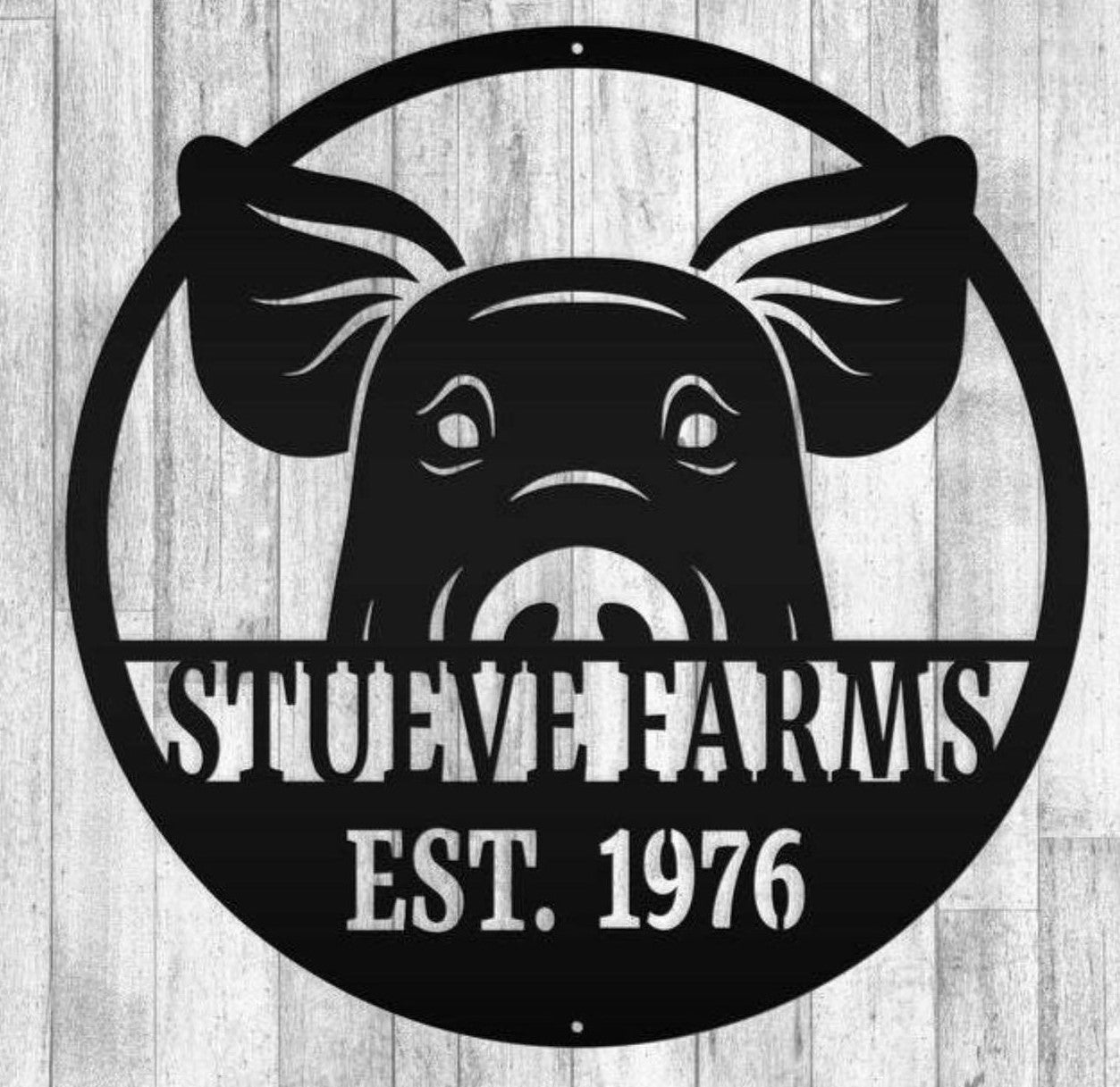 Piggy Head Custom Sign
