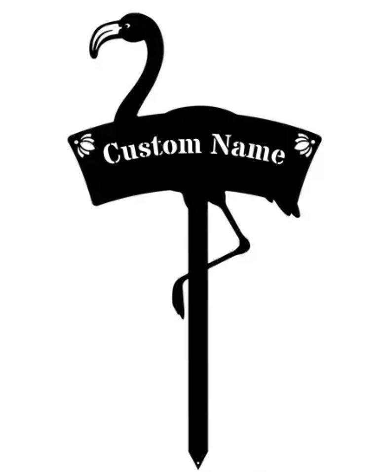 Flamingo yard stake