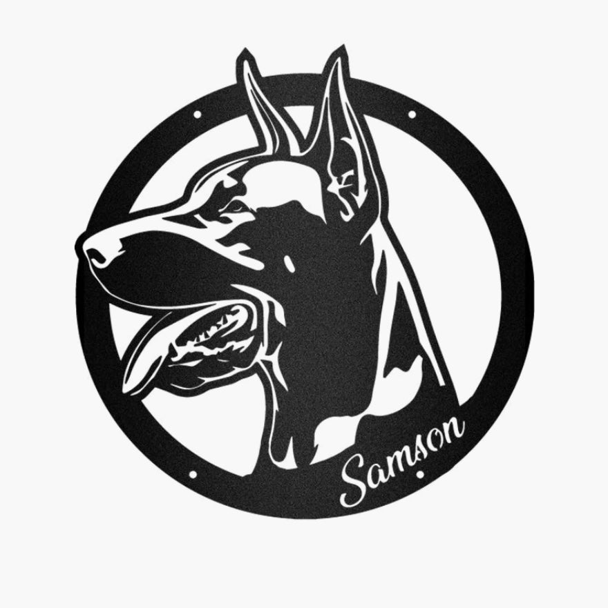 Doberman customizable sign
