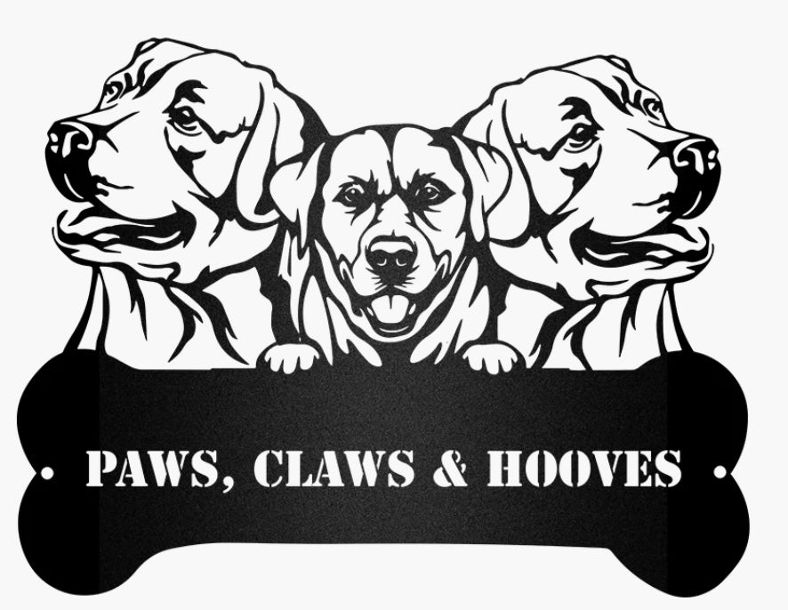 Three dog customizable sign