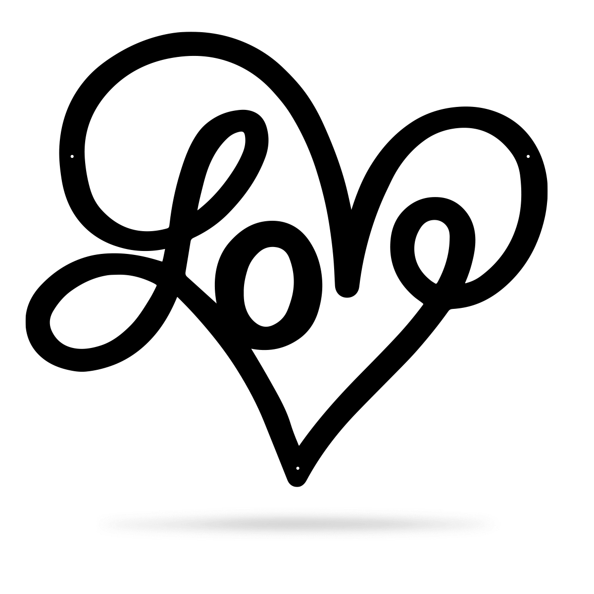 Heart that spells love