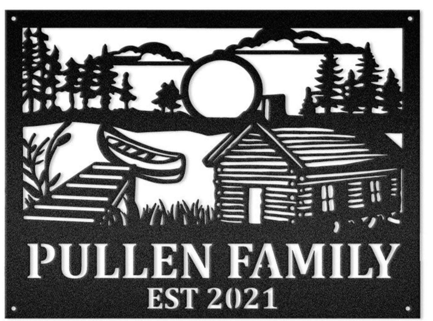 Lake Scene Custom Sign