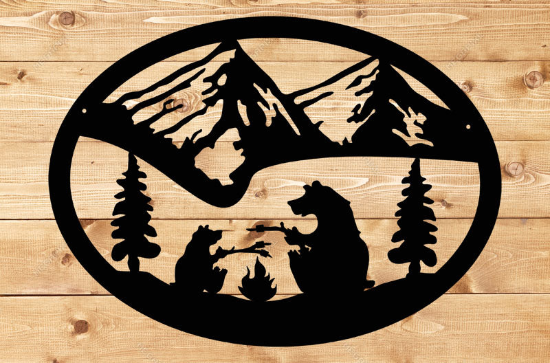Toasted Oval Scene Sign