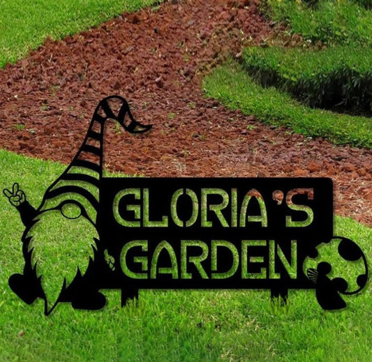 Gnome Garden Sign