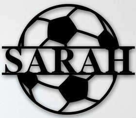 Custom soccer ball sign