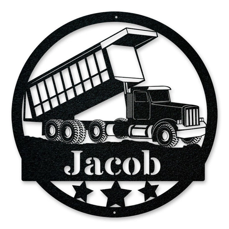 Dump truck customizable sign