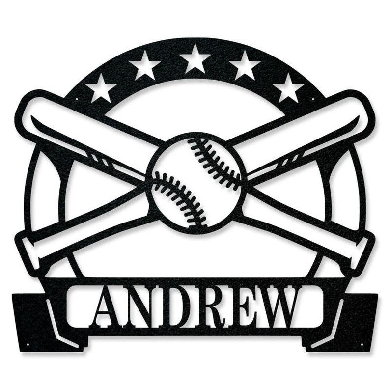 Baseball bat and baseball customizable sign