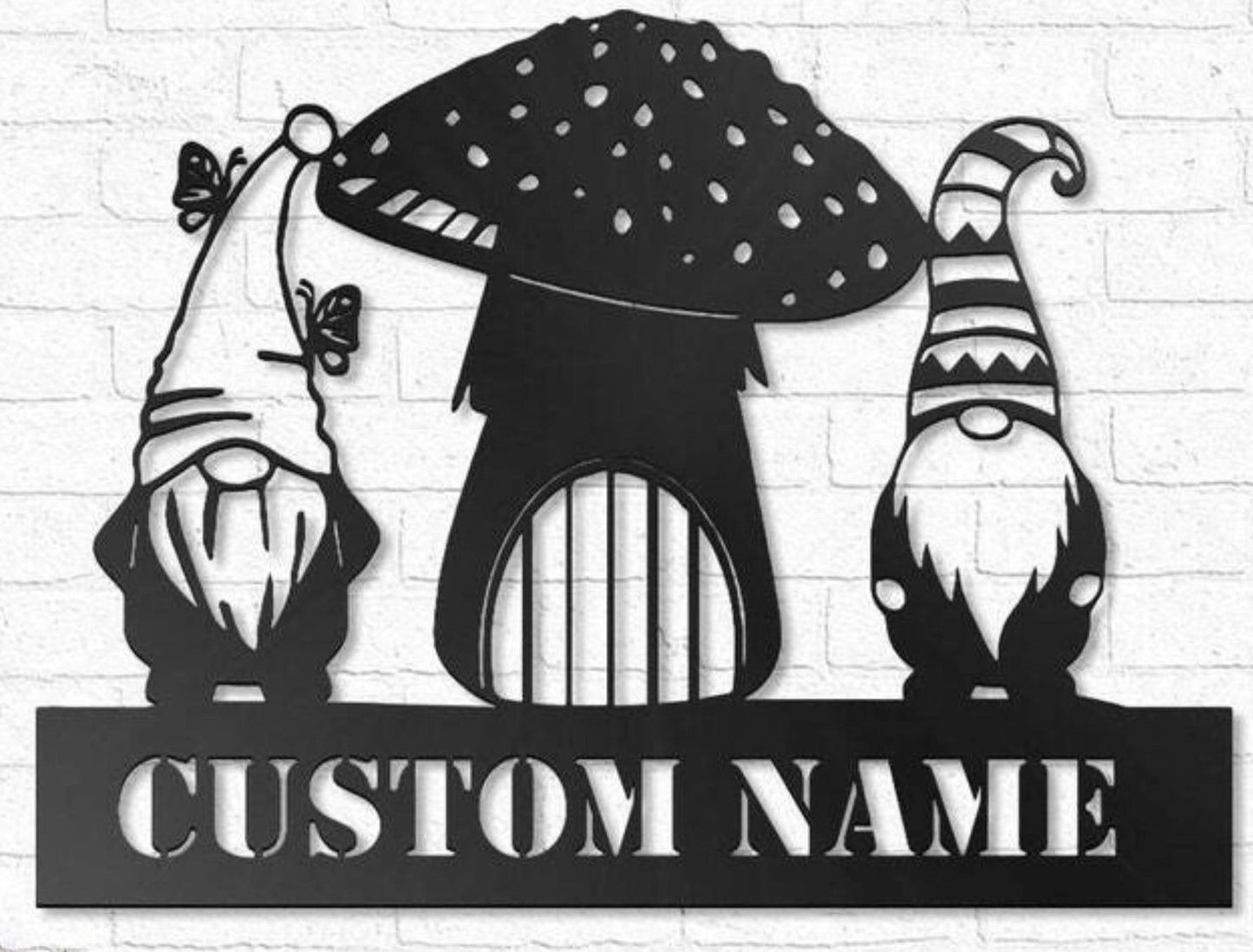 Gnomes with Mushroom House