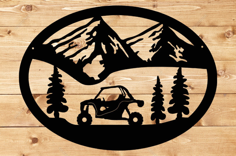 Side by Side Oval Scene Sign