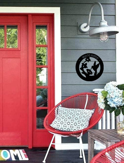 Hummingbird Welcome Sign