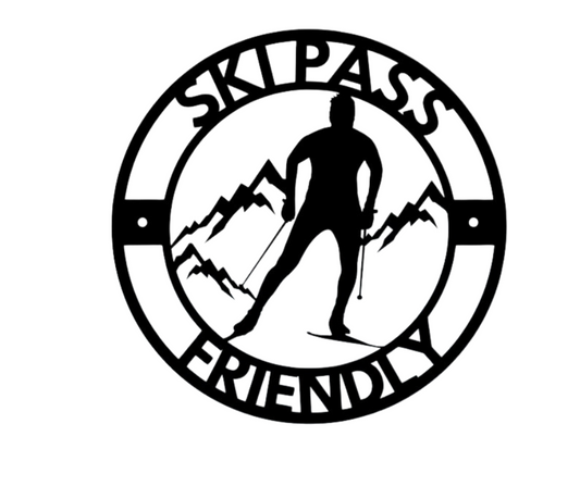 Ski Pass Friendly sign