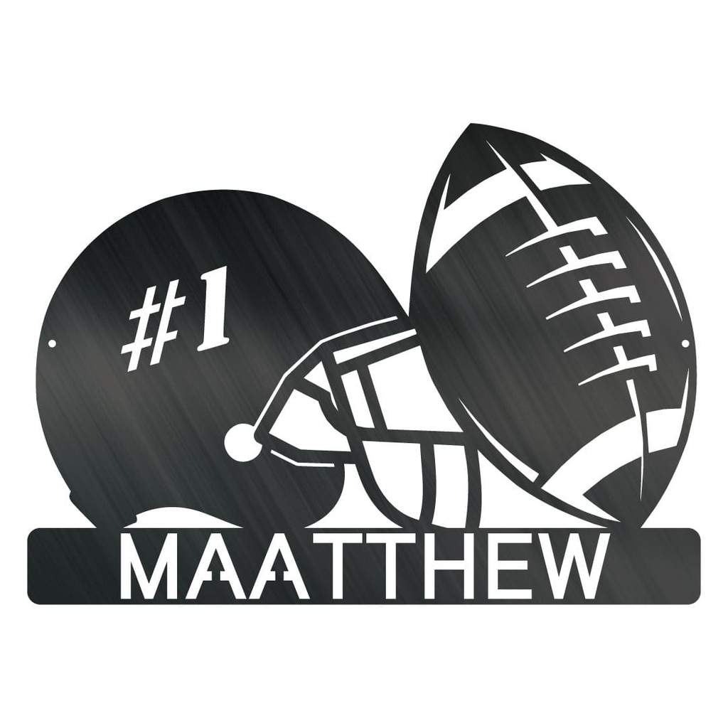 Football and helmet Customizable sign