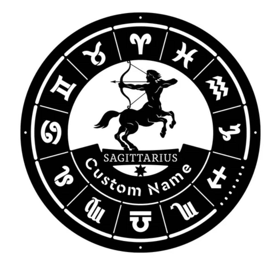 Sagittarius custom zodiac sign