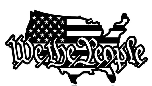 American flag 'we the people' sign