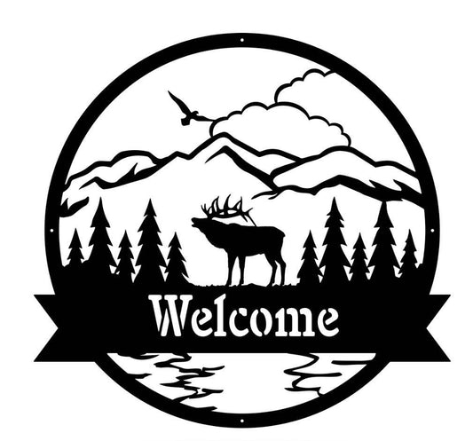 Elk welcome sign