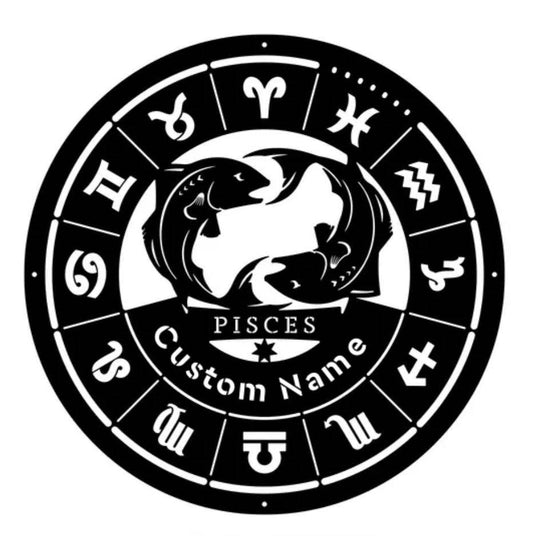 Pisces custom zodiac sign