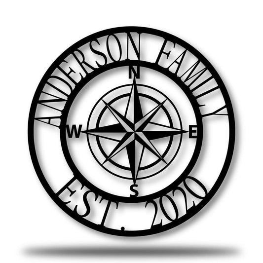 Custom compass sign