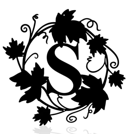 Maple Leaf Monogram Custom Sign