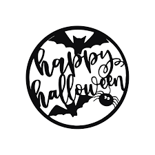 Bats 'Happy Halloween' sign