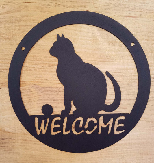 Cat Welcome Sign