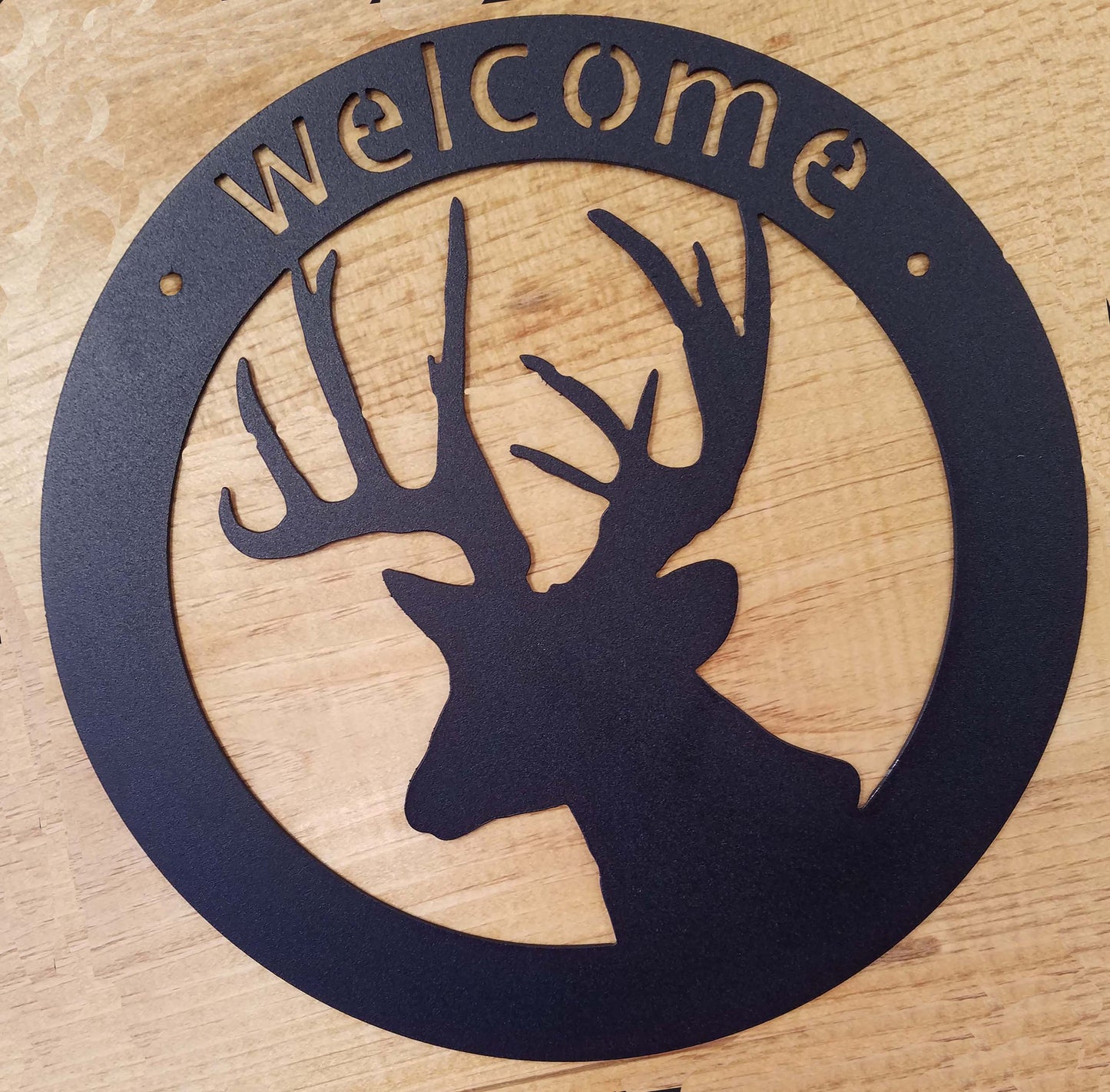 Deer Head Welcome Sign