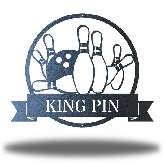 'King Pin' Bowling sign