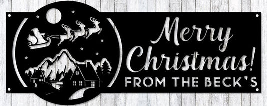 'Merry Christmas from the____' customizable sign